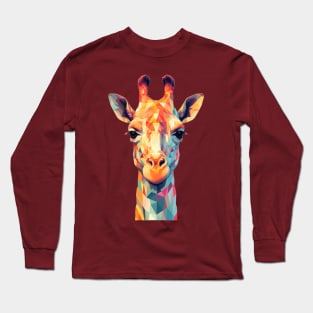 Giraffe: Abstract Elegance Long Sleeve T-Shirt